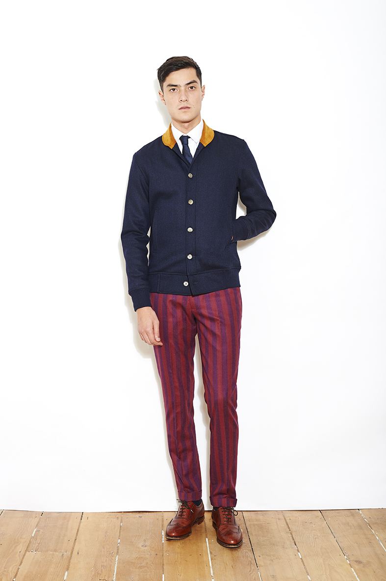 Navy Corsair Wool Bomber